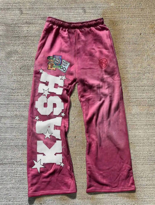 Manfinity Dauomo Men's Casual Letter Embroidery Distressed Washing Sweatpants, For Rave