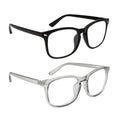 Hisxierng 2Pcs Blue Light Glasses Men Blue Light Blocking Glasses Grey and Black Blue Light Glasses for Woman Adult Teenagers Anti-UV Eyestrain Gaming Glasses Computer Glasses Girls Fasion Glasses